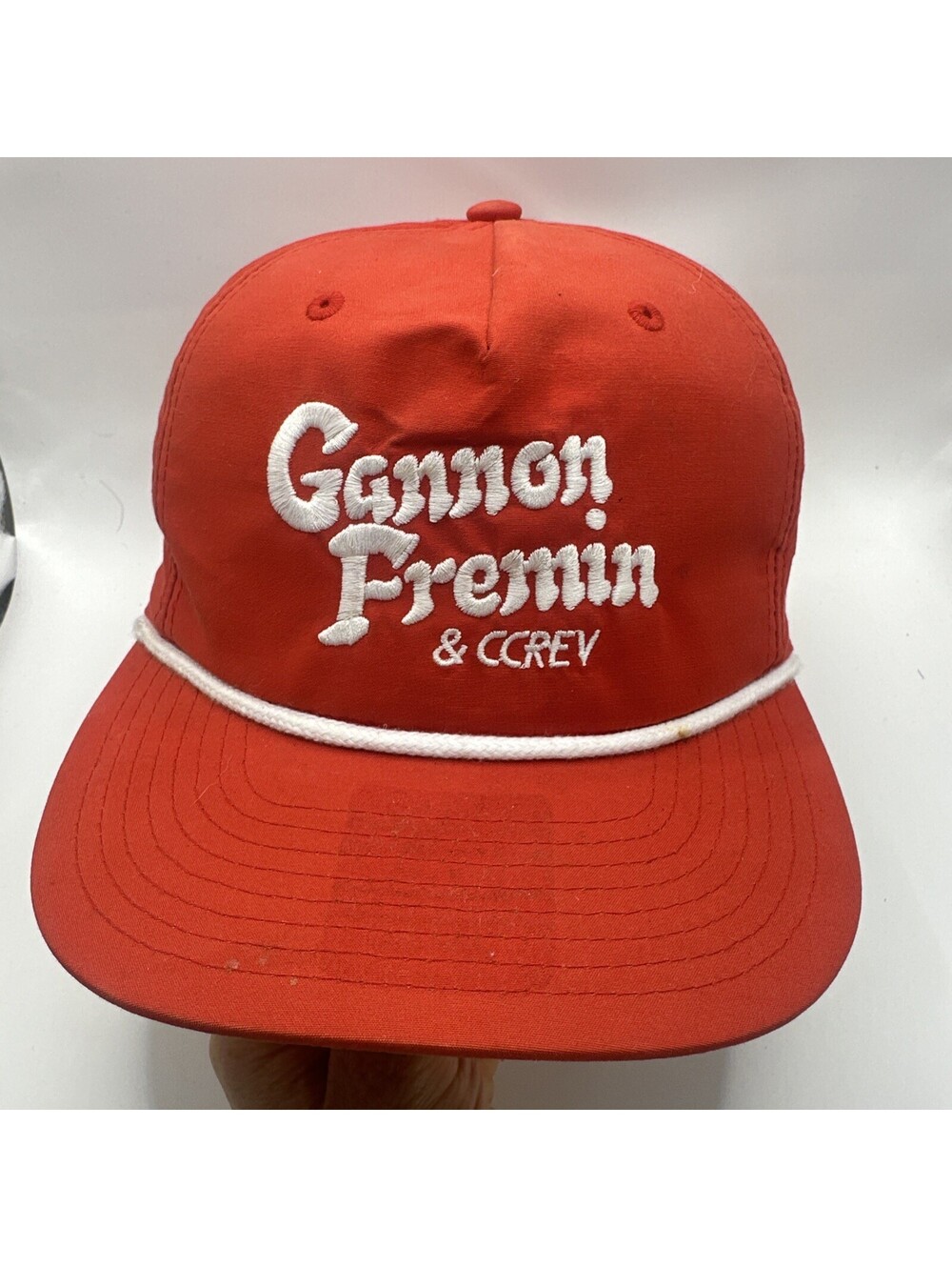 Gannon Fremin & Ccrew Band Rope Red & White 5 Panel Hat Cap